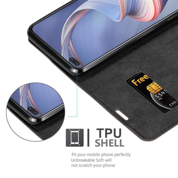 Oppo A92s Suojakotelo Suojakuori Lompakkokotelo Matkapuhelinkotelo jossa magneettisuljenta, jalusta-toiminto ja korttitasku