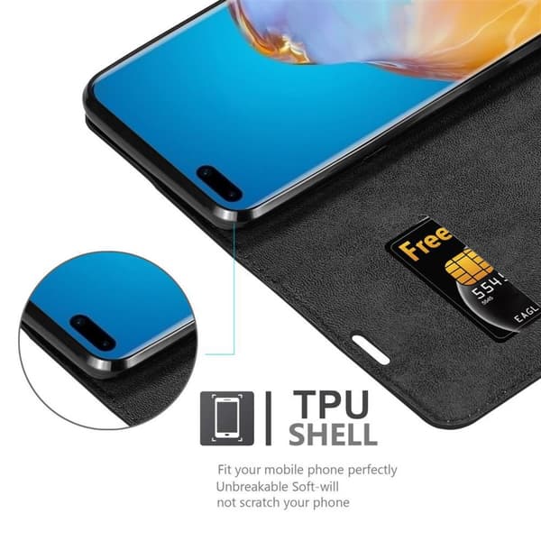 Lommebokdeksel til Huawei P40 PRO / P40 PRO+ Deksel med magnetisk lukking, stativfunksjon og kortlomme