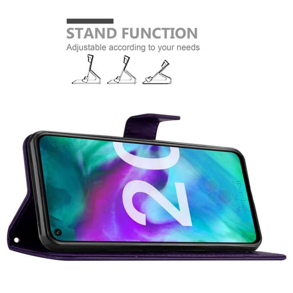 Honor 20 / 20S / Huawei NOVA 5T Skal Fodral i blomdesign Mobilskydd Case Cover med magnetisk stängning, ståfunktion och kortplatser