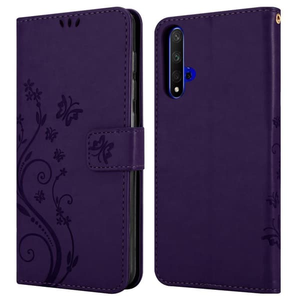 Honor 20 / 20S / Huawei NOVA 5T Skal Fodral i blomdesign Mobilskydd Case Cover med magnetisk stängning, ståfunktion och kortplatser