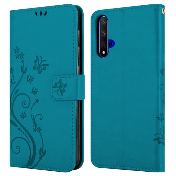 Honor 20 / 20S / Huawei NOVA 5T Pungetui Cover Blomster ()