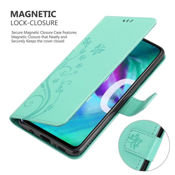 Honor 20 / 20S / Huawei NOVA 5T Skal Fodral i blomdesign Mobilskydd Case Cover med magnetisk stängning, ståfunktion och kortplatser