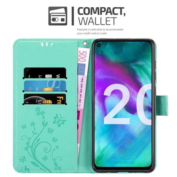 Honor 20 / 20S / Huawei NOVA 5T Pungetui Cover Blomster ()