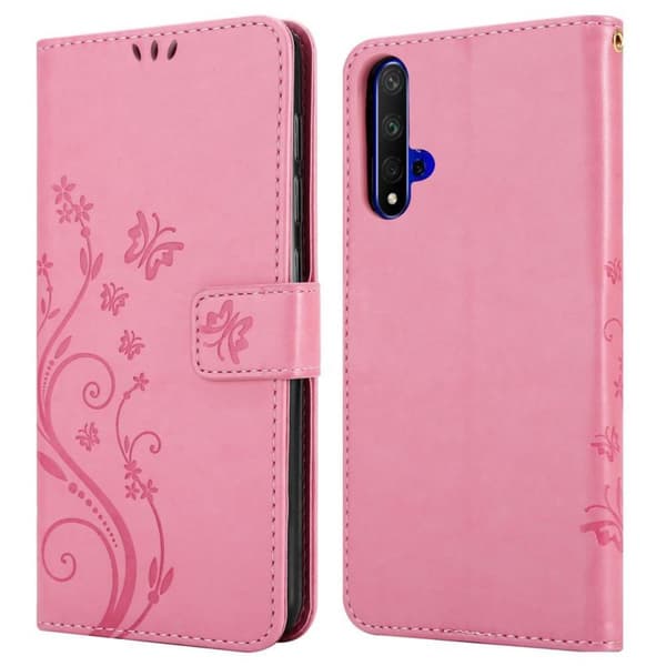 Honor 20 / 20S / Huawei NOVA 5T Pungetui Cover Blomster ()