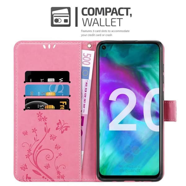 Honor 20 / 20S / Huawei NOVA 5T Skal Fodral i blomdesign Mobilskydd Case Cover med magnetisk stängning, ståfunktion och kortplatser