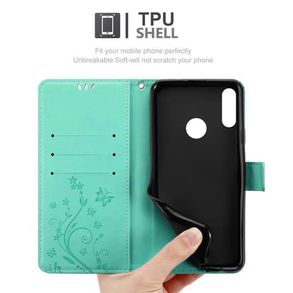 Honor 10 LITE / Huawei P SMART 2019 Pungetui Cover Blomster ()