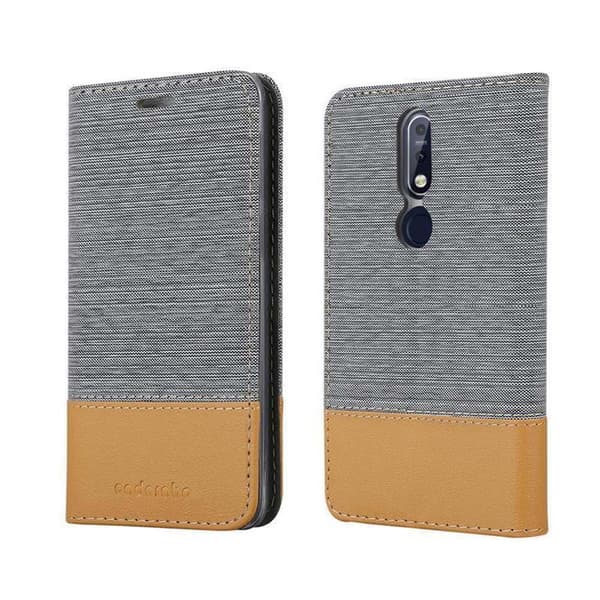 Nokia 7.1 Suojakotelo Suojakuori Lompakkokotelo Matkapuhelinkotelo jossa magneettisuljenta, jalusta-toiminto ja korttitasku