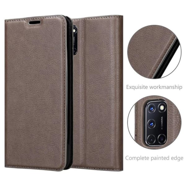 Oppo A52 Fodral Skal Plånboksfodral Case med magnetisk stängning, ståfunktion och kortficka