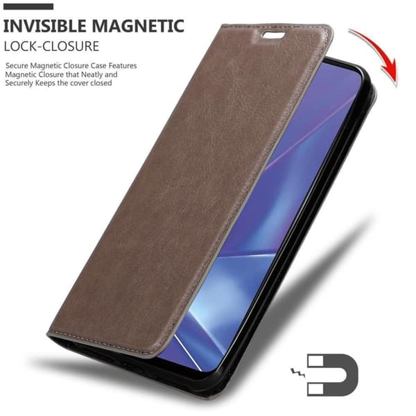 Oppo A52 Fodral Skal Plånboksfodral Case med magnetisk stängning, ståfunktion och kortficka