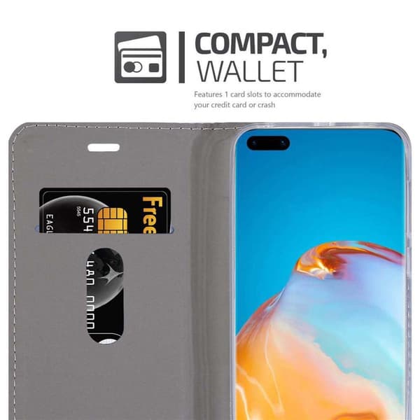 Deksel til Huawei P40 PRO / P40 PRO+ Lommebokdeksel med magnetisk lukking, stativfunksjon og kortlomme