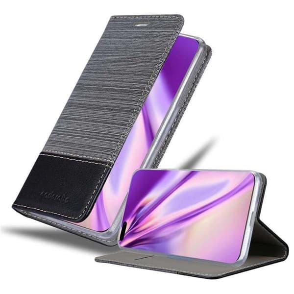 Huawei P40 PRO / P40 PRO+ Suojakotelo Suojakuori Lompakkokotelo Matkapuhelinkotelo jossa magneettisuljenta, jalusta-toiminto ja korttitasku HARMAA MUSTA