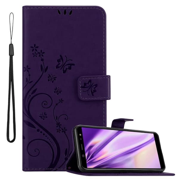 Samsung Galaxy A6 2018 Pungetui Cover Blomster ()