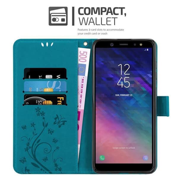 Samsung Galaxy A6 2018 Pungetui Cover Blomster ()