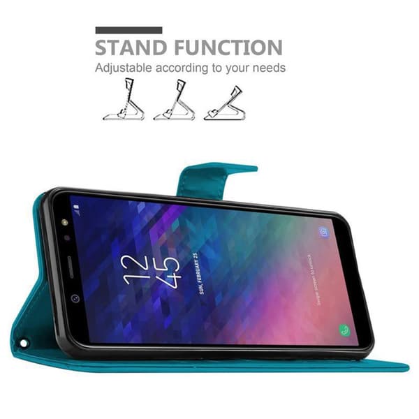 Samsung Galaxy A6 2018 Pungetui Cover Blomster ()
