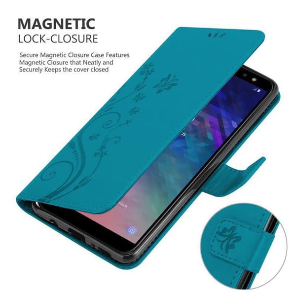 Samsung Galaxy A6 2018 Pungetui Cover Blomster ()