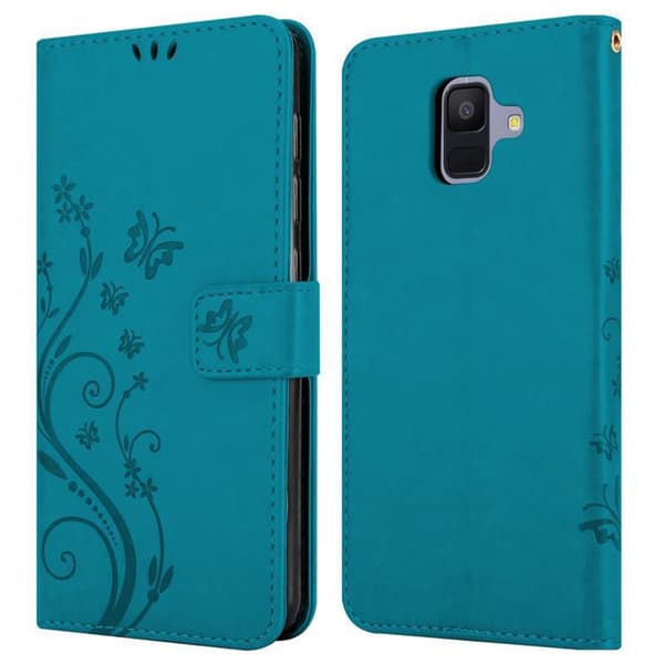 Samsung Galaxy A6 2018 Pungetui Cover Blomster ()
