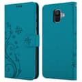 Miniatyrbild 9 av 9: Samsung Galaxy A6 2018 Skal Fodral i blomdesign Mobilskydd Case Cover med magnetisk stängning, ståfunktion och kortplatser