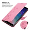 Pikkukuva 10 / 11: Samsung Galaxy A6 2018 Suojakotelo Suojakuori Lompakkokotelo Matkapuhelinkotelo Kukat jossa on magneettisuljenta, jalusta-toiminto ja korttipaikat