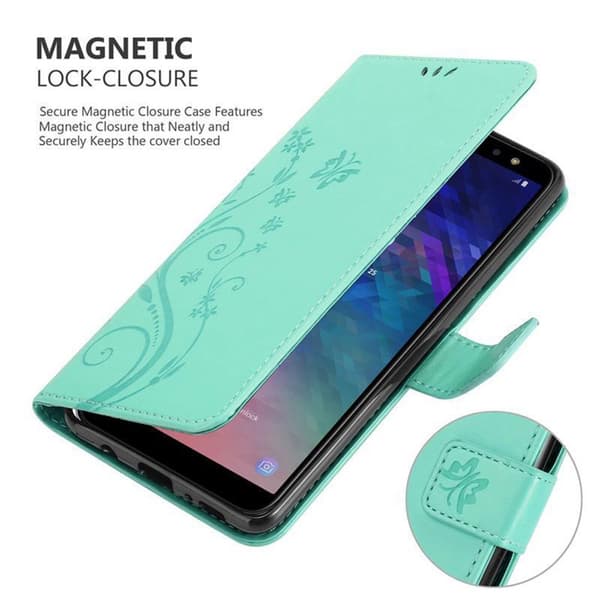 Samsung Galaxy A6 2018 Pungetui Cover Blomster ()