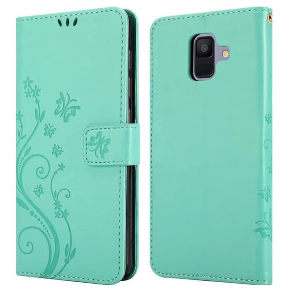 Samsung Galaxy A6 2018 Pungetui Cover Blomster ()
