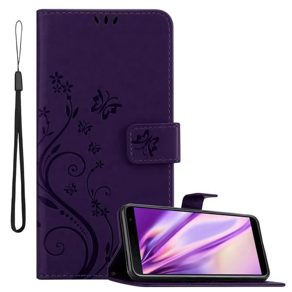 Samsung Galaxy J4 PLUS Suojakotelo Suojakuori Lompakkokotelo Matkapuhelinkotelo Kukat jossa on magneettisuljenta, jalusta-toiminto ja korttipaikat