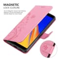 Miniatyrbilde 5 av 8: Deksel til Samsung Galaxy J4 PLUS Lommebokdeksel i blomster design med magnetisk lukking, stativfunksjon og kortplasser