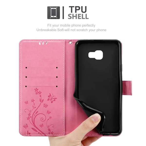 Samsung Galaxy J4 PLUS Pungetui Cover Blomster ()