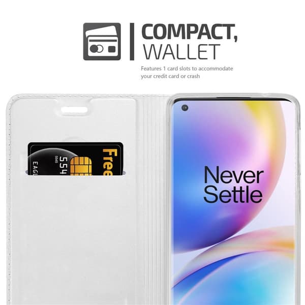 OnePlus 8 PRO Skal Fodral med magnetisk stängning, ståfunktion och kortficka Mobilskydd