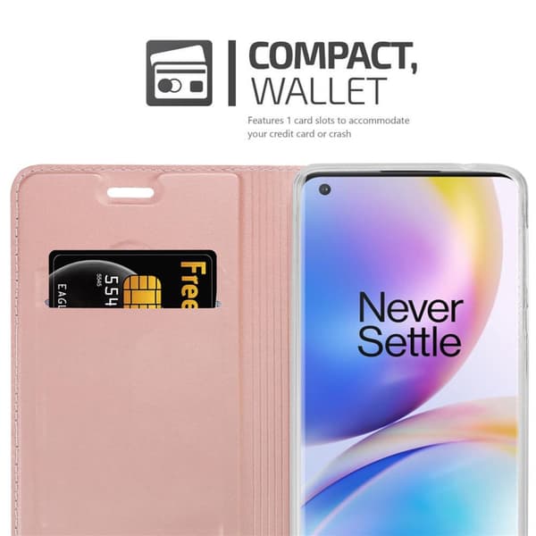 OnePlus 8 PRO Skal Fodral med magnetisk stängning, ståfunktion och kortficka Mobilskydd