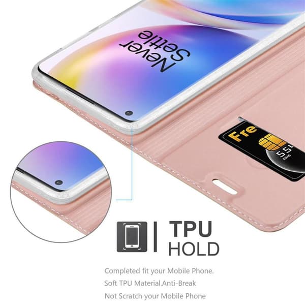 OnePlus 8 PRO Skal Fodral med magnetisk stängning, ståfunktion och kortficka Mobilskydd