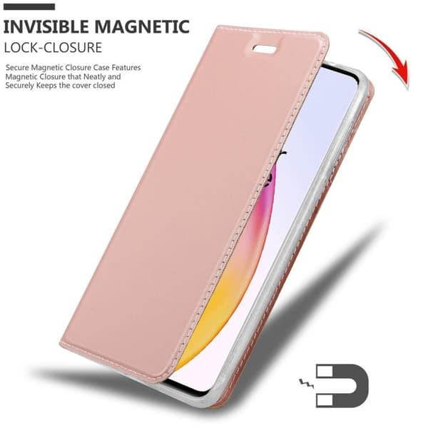 Deksel til OnePlus 8 Lommebokdeksel med magnetisk lukking, stativfunksjon og kortlomme