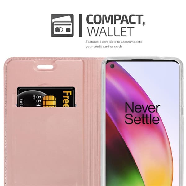 OnePlus 8 Skal Fodral med magnetisk stängning, ståfunktion och kortficka Mobilskydd