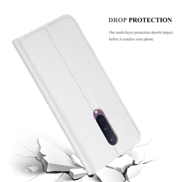 Deksel til OnePlus 8 Lommebokdeksel med magnetisk lukking, stativfunksjon og kortlomme