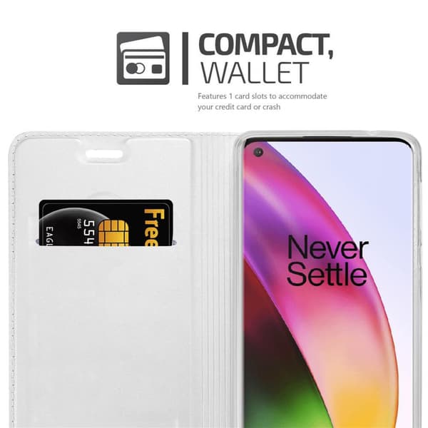 OnePlus 8 Skal Fodral med magnetisk stängning, ståfunktion och kortficka Mobilskydd