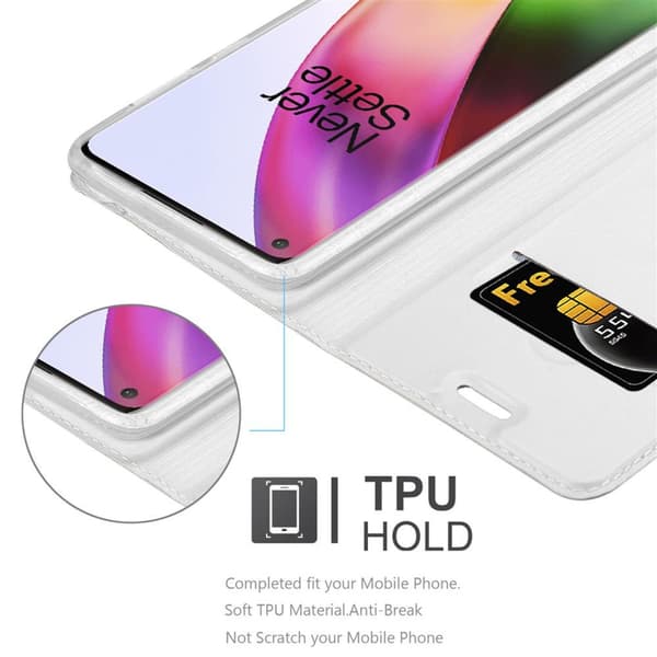 OnePlus 8 Skal Fodral med magnetisk stängning, ståfunktion och kortficka Mobilskydd