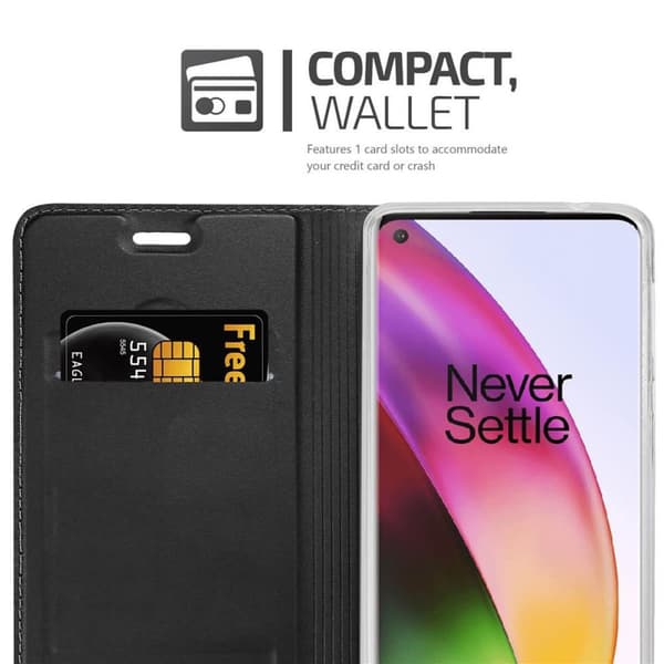 OnePlus 8 Skal Fodral med magnetisk stängning, ståfunktion och kortficka Mobilskydd
