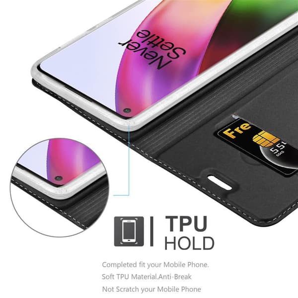 OnePlus 8 Skal Fodral med magnetisk stängning, ståfunktion och kortficka Mobilskydd