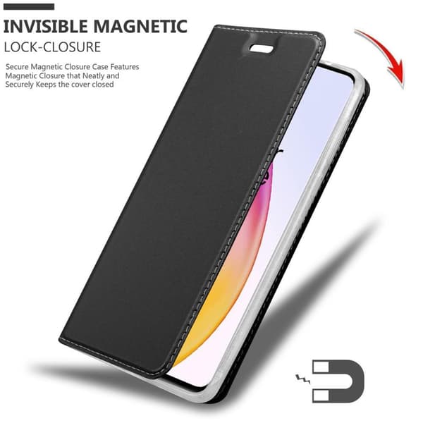 Deksel til OnePlus 8 Lommebokdeksel med magnetisk lukking, stativfunksjon og kortlomme