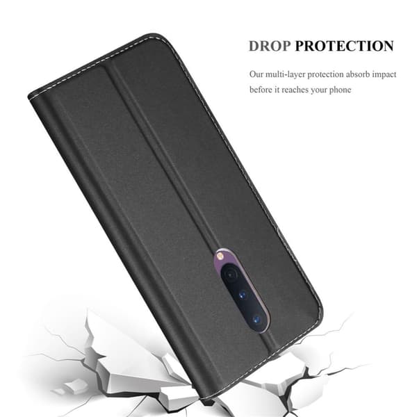 Deksel til OnePlus 8 Lommebokdeksel med magnetisk lukking, stativfunksjon og kortlomme