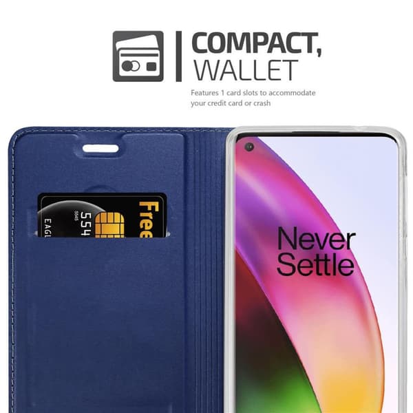 OnePlus 8 Skal Fodral med magnetisk stängning, ståfunktion och kortficka Mobilskydd