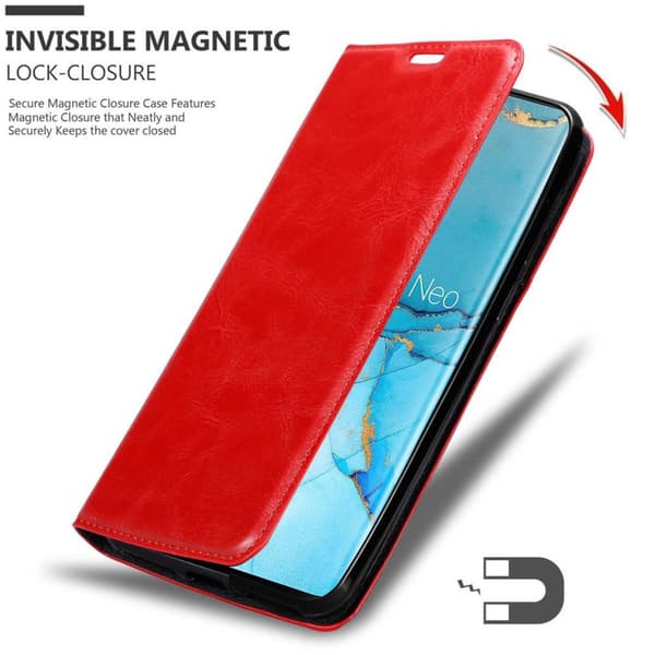 Lommebokdeksel til Oppo FIND X2 PRO Deksel med magnetisk lukking, stativfunksjon og kortlomme
