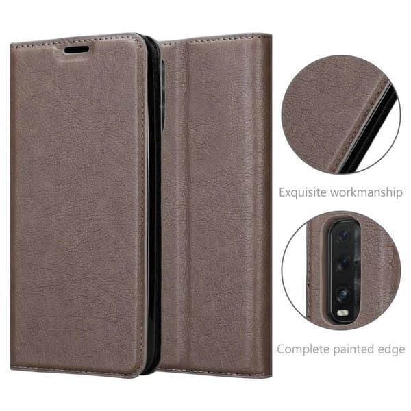 Oppo FIND X2 Fodral Skal Plånboksfodral Case med magnetisk stängning, ståfunktion och kortficka