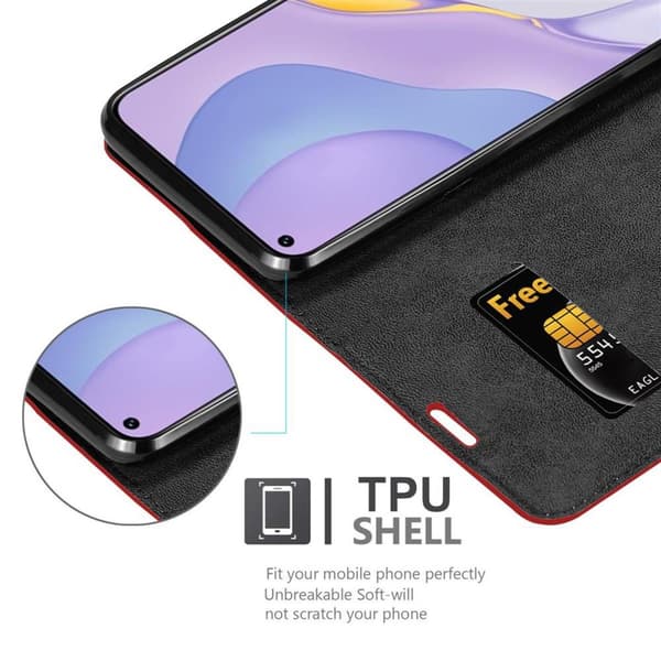 Huawei NOVA 7 5G Fodral Skal Plånboksfodral Case med magnetisk stängning, ståfunktion och kortficka