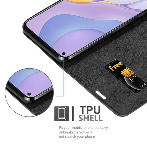Huawei NOVA 7 5G Fodral Skal Plånboksfodral Case med magnetisk stängning, ståfunktion och kortficka