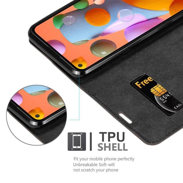 Samsung Galaxy A11 / M11 Fodral Skal Plånboksfodral Case med magnetisk stängning, ståfunktion och kortficka