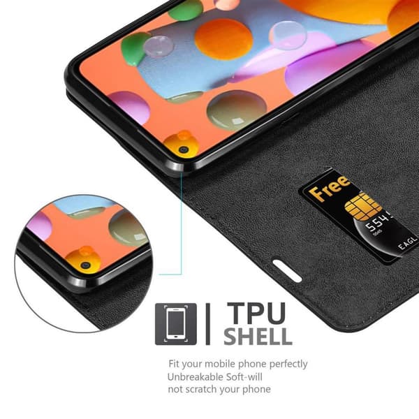 Samsung Galaxy A11 / M11 Fodral Skal Plånboksfodral Case med magnetisk stängning, ståfunktion och kortficka