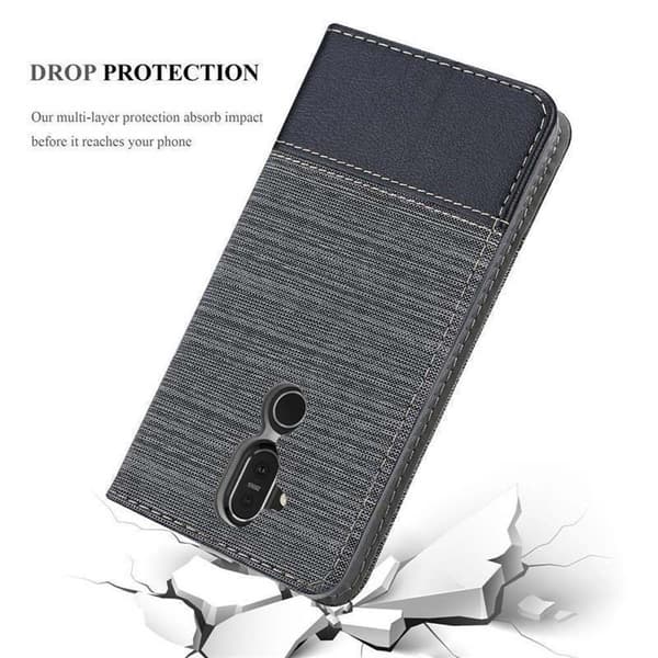 Nokia 7.1 PLUS / X7 Skal Plånboksfodral med magnetisk stängning, ståfunktion och kortficka
