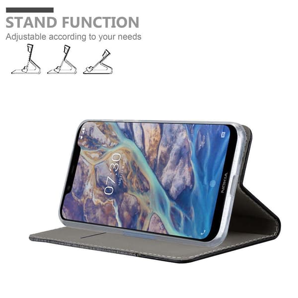 Nokia 7.1 PLUS / X7 Skal Plånboksfodral med magnetisk stängning, ståfunktion och kortficka