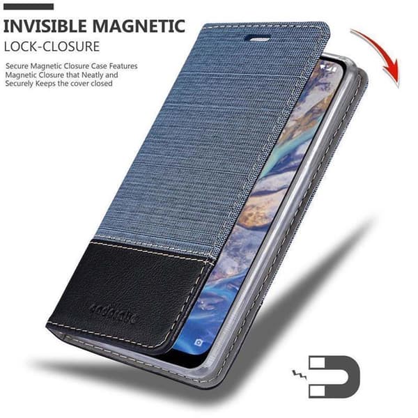 Deksel til Nokia 7.1 PLUS / X7 Lommebokdeksel med magnetisk lukking, stativfunksjon og kortlomme
