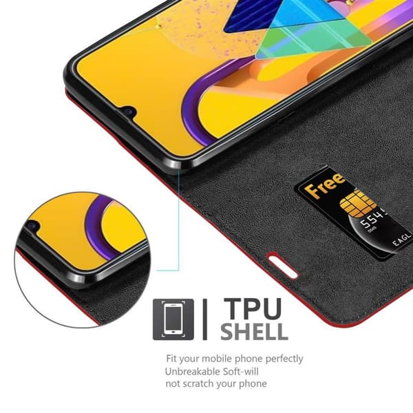 Samsung Galaxy M21 / M30s Suojakotelo Suojakuori Lompakkokotelo Matkapuhelinkotelo jossa magneettisuljenta, jalusta-toiminto ja korttitasku